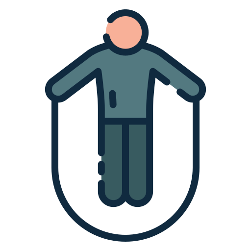 man in gray jumping rope