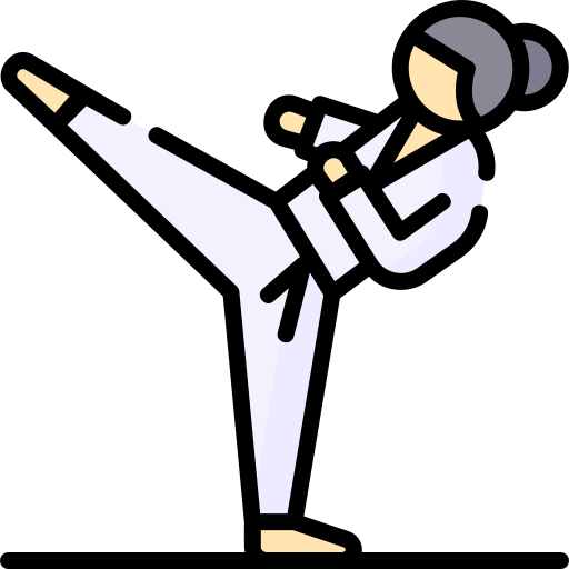 person doing side kick stretches
