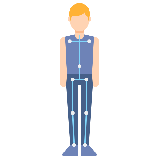 person practicing good posture